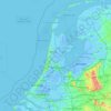 Topografische kaart Holland, hoogte, reliëf