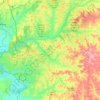 Topografische kaart Chattahoochee County, hoogte, reliëf