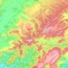 Topografische kaart Vianos, hoogte, reliëf