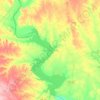 Topografische kaart Lake Whitney, hoogte, reliëf