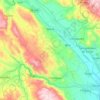 Topografische kaart Sincos, hoogte, reliëf