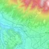 Topografische kaart Komoro, hoogte, reliëf