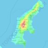 Topografische kaart Saipan, hoogte, reliëf