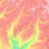 Topografische kaart San Juan de Tantaranche, hoogte, reliëf