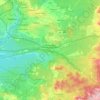 Topografische kaart Bukowno, hoogte, reliëf