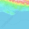 Topografische kaart Santa Barbara, hoogte, reliëf