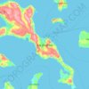 Topografische kaart Isla Quinchao, hoogte, reliëf