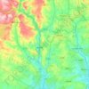 Topografische kaart Amber Valley, hoogte, reliëf