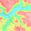 Topografische kaart Tielmes, hoogte, reliëf