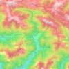Topografische kaart Paularo, hoogte, reliëf