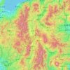 Topografische kaart 長野県, hoogte, reliëf