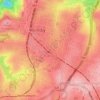 Topografische kaart Waitara, hoogte, reliëf