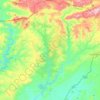 Topografische kaart Baños de la Encina, hoogte, reliëf
