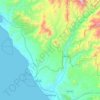 Topografische kaart Paramonga, hoogte, reliëf