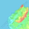 Topografische kaart Anse-Bertrand, hoogte, reliëf