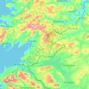 Topografische kaart Donegal Municipal District, hoogte, reliëf