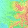 Topografische kaart Puyehue, hoogte, reliëf