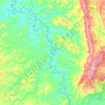 Topografische kaart Belo Vale, hoogte, reliëf