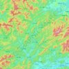 Topografische kaart Kaihua County, hoogte, reliëf