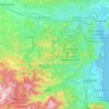 Topografische kaart L'Aude, hoogte, reliëf