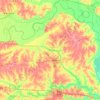 Topografische kaart Saline County, hoogte, reliëf