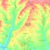 Topografische kaart Chaddleworth, hoogte, reliëf