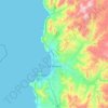 Topografische kaart La Serena, hoogte, reliëf