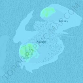 Topografische kaart Nigehörn, hoogte, reliëf