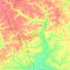 Topografische kaart Duplin County, hoogte, reliëf