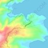 Topografische kaart Desa Tariang Baru, hoogte, reliëf