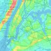 Topografische kaart East River, hoogte, reliëf
