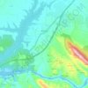 Topografische kaart Almaraz, hoogte, reliëf