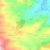 Topografische kaart Cercio, hoogte, reliëf