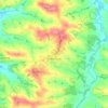 Topografische kaart Francescas, hoogte, reliëf