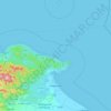 Topografische kaart Parroquia Higuerote, hoogte, reliëf