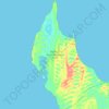 Topografische kaart Francois Peron National Park, hoogte, reliëf
