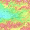 Topografische kaart Imereti, hoogte, reliëf
