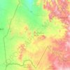 Topografische kaart Gash-Barka, hoogte, reliëf