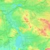 Topografische kaart Jaworzno, hoogte, reliëf