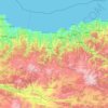 Topografische kaart Giresun, hoogte, reliëf