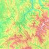 Topografische kaart Os Ancares, hoogte, reliëf