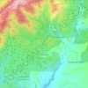 Topografische kaart Tortuero, hoogte, reliëf