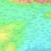Topografische kaart West Bengal, hoogte, reliëf