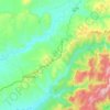 Topografische kaart Villanueva del Arzobispo, hoogte, reliëf