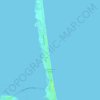 Topografische kaart South Padre Island, hoogte, reliëf