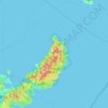 Topografische kaart Kunigami, hoogte, reliëf