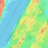 Topografische kaart Upper West Side, hoogte, reliëf