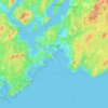 Topografische kaart Saint John, hoogte, reliëf