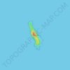 Topografische kaart Pulau Bidan, hoogte, reliëf