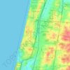 Topografische kaart Netanya, hoogte, reliëf